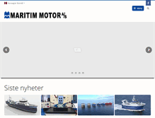 Tablet Screenshot of maritim-motor.no